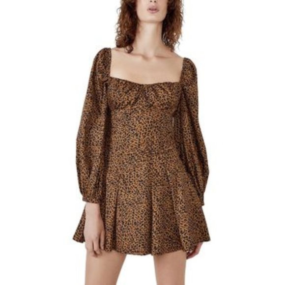 Bardot Womens Dress Leopard Print Skater Style X-Large - Picture 3 of 13
